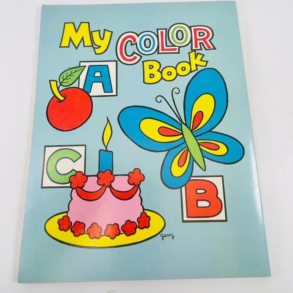 My Color Book of ABC's Western Publishing 1971 Vintage Coloring Book Uncolored